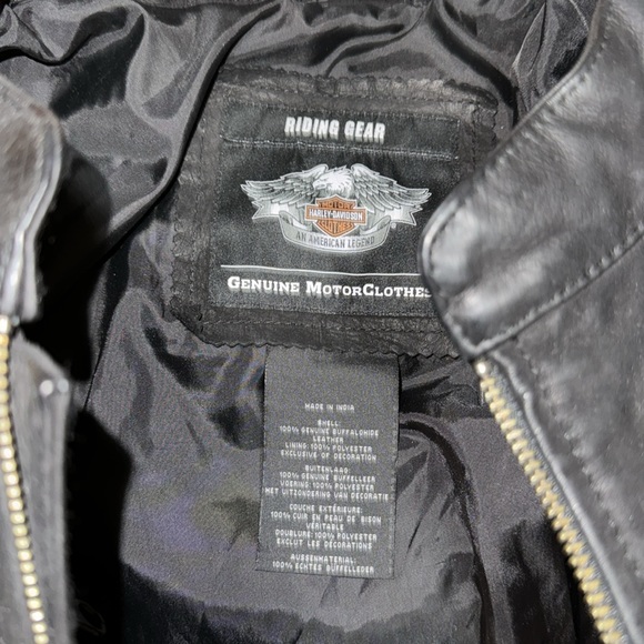 Harley Davidson Thornton Buffed Leather Jacket Size XL - Picture 3 of 13